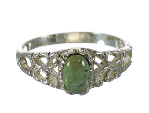 Turquoise Authentic Sterling Silver Southwestern Ring Size 6-1/4 YX91742